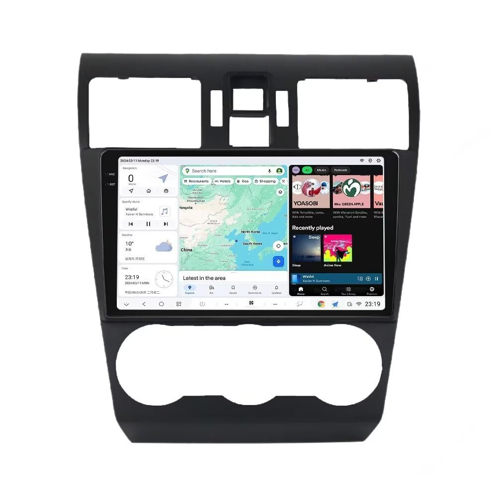 DUDUAUTO Android 13 Car Radio Stereo for Subaru Forester WRX Impreza 2013-2015, Biorunn DUDU7 9.5 Inch 2K Dual Band GPS Wireless Car-Play Android Auto Navi Head Unit DSP AMP, 6GB RAM 64GB ROM