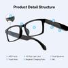 GenXenon Smart Glasses for Men & Women, Clear Blue Light Glasses, Bluetooth Glasses with Speaker, Intelligent Touch & Voice Assistant, Compatible with iOS/Android, Audio Eyeglasses for Gaming/Working view 2