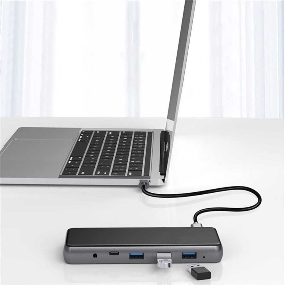 USB C Mini Laptop Docking Station Triple Screen Laptop Monitor USB 3.0 USB Type C Hub Dock USB C Adapter
