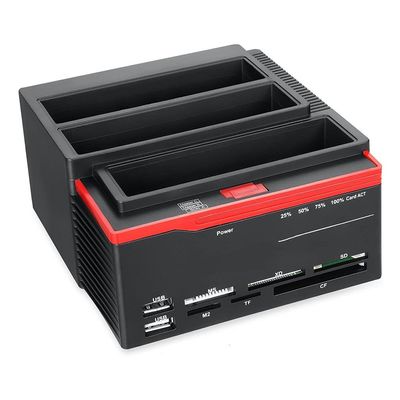 2.5"/3.5" USB 3.0 to 2 SATA 1 IDE Port External HDD Hard Drive Disk Docking Station Card Reader USB3.0 Hub OTB/OTC