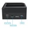 2.5"/3.5" USB 3.0 to 2 SATA 1 IDE Port External HDD Hard Drive Disk Docking Station Card Reader USB3.0 Hub OTB/OTC view 2