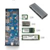 1000M LAN 10Gbps USB C HUB Type C 3.1 to M.2 NVME NGFF 4K 30Hz USB Expander Computer Accessories for (D 120mm*52mm*15mm) view 3