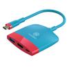 USB Hub Multi-Function Portable Docking Station USB C to 4K HDMI-Compatible USB 3.0 PD for Pro (Color : Red Blue) (Red Blue) view 1