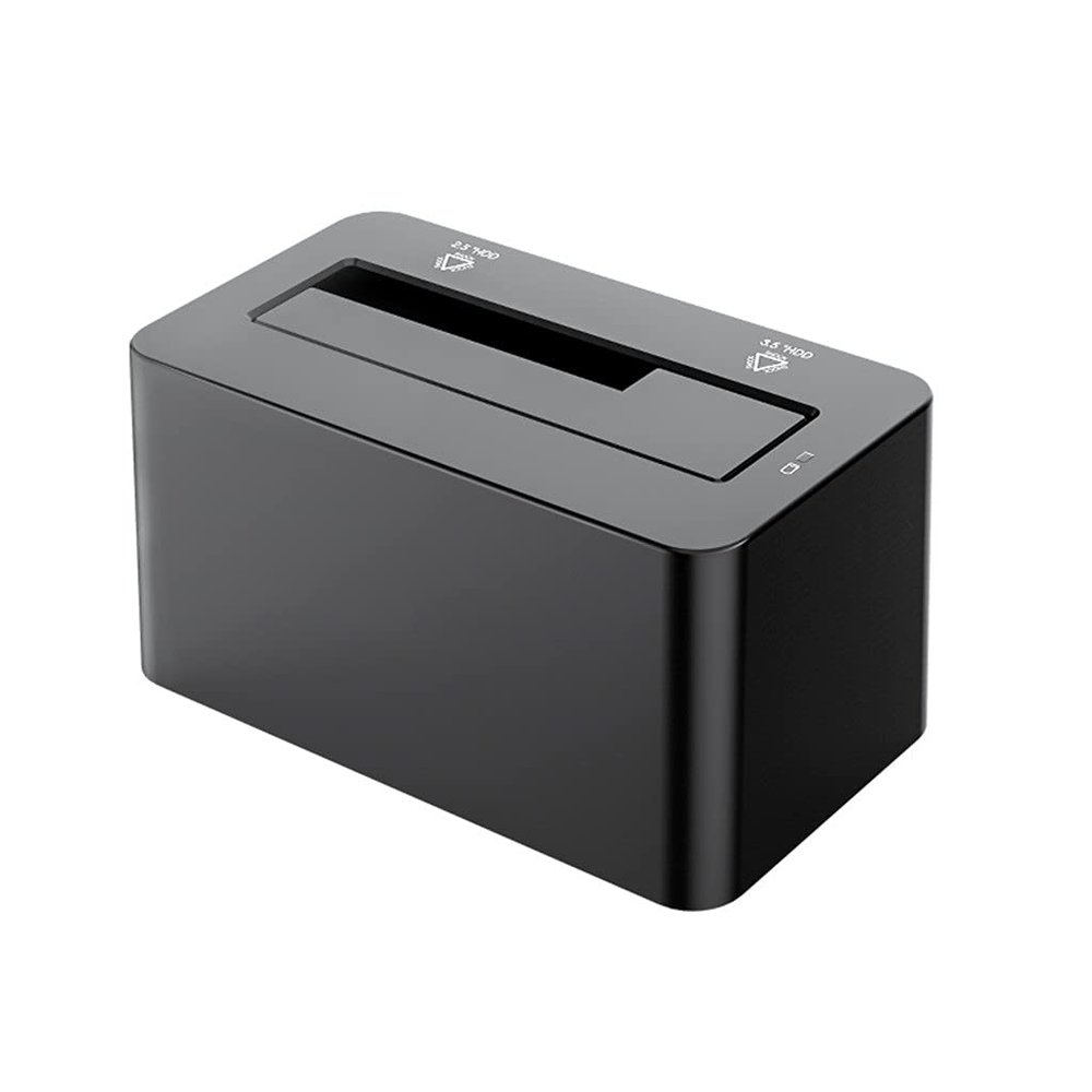 Case SATA to USB 3.0 Hard Drive Docking Station 5Gbps Super Speed for 2.5''/ 3.5" SSD HDD with 12V Power Adapter