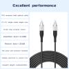 Buacoz FC to FC Outdoor Armored Fiber Patch Cable (295ft/90Meters) FC/UPC Single Mode Simplex Fiber Optic Jumper Optical Patch Cord 9/125um Fiber Optic Internet Cable TPU Black view 2