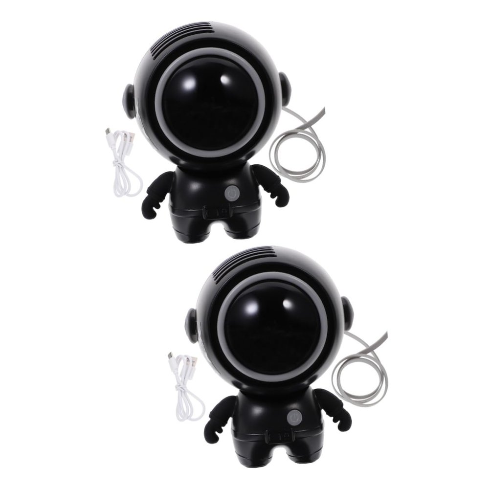 VSULZVNU 2pcs Astronauts Fan Usb Fans Hand-held Fan Mini Desk Fans Usb Charging Fan Personal Cooling Fan Cooling Neck Fan for Outdoor Mini Table Neck Fans Small Hanging Multifunction Child