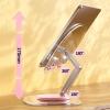 Acrylic Mobile Phone Tablet Holder Rotating Desktop Tablet Universal Lifting Telescopic Adjustable Folding (Black JoJo's Bizarre Adventure1) view 3