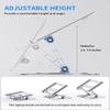 Adjustable Computer Stand with 360 Rotating Base, Ergonimic Foldable Laptop Riser for Desk Compatible with MacBook Pro/Air Notebook up to 16 Inches, Silver (Silver) view 3