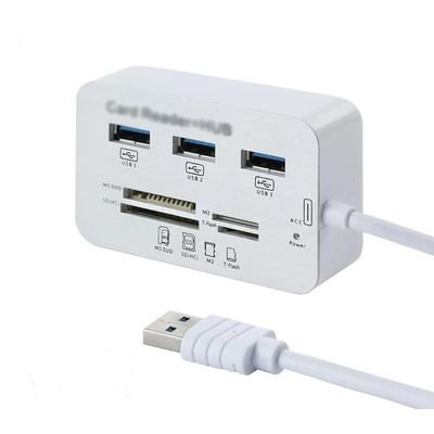 Splitter Hub Multi Port with Card Reader All in for Computer Accessories (OneColor 1)
