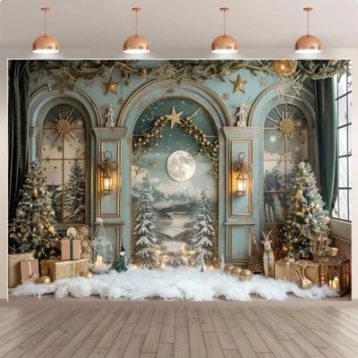 10x8ft Children Christmas Backdrop Winter Christmas Holiday Adult Family Photography Party Baby Portrait Photo Background Banner
