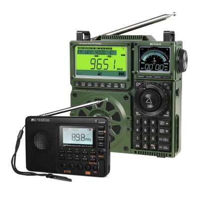 Retekess TR113 Full Band Radio, FM MW SW LW WB AIR CB SSB with APP Control, Digital Tuner and Presets, Support Micro SD and AUX Record