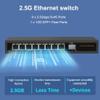 Steloproad Commercial 2.5G Ethernet Switch 2.5Gbps 100M/1G/2.5G, 10G SFP+ Fiber Ports 2.5G High-Speed Transmission Network Switch Non-Blocking (LNK-2.5G-108) view 3