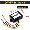 CQNZSNSG DC DC Converter Upgrade Shell 30-60V to 19V 36V 48V to 19V Voltage Regulator 1-65A Waterproof Buck Power Supply Solar Inverter(4A ABS Plastic L) view 2