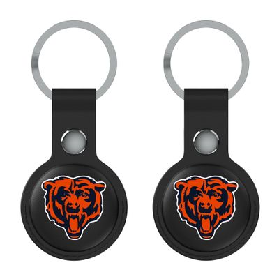 Keyscaper Black Chicago Bears Two-Pack AirTag Holders