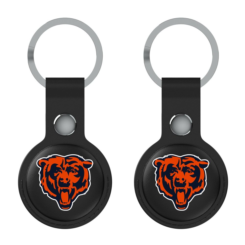 Keyscaper Black Chicago Bears Two-Pack AirTag Holders
