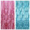 KatchOn, Pink and Blue Foil Fringe - 6.4x8 Feet, Pack of 2 | Boy or Girl Banner and Garland Set - 10 Feet | Girl or Boy Gender Reveal Decorations | Boy or Girl Gender Reveal Banner | Baby Shower Decor view 2