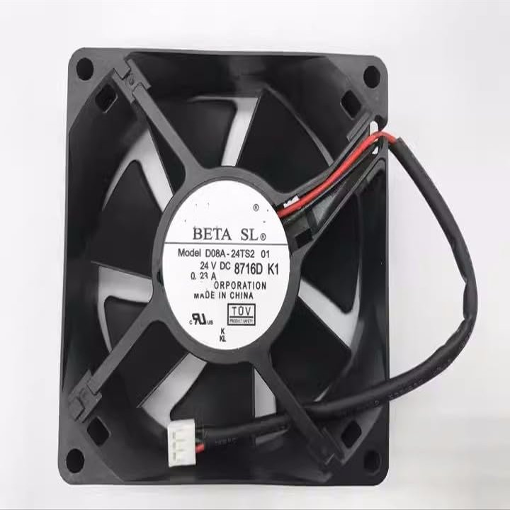 CAXFRTE for 8025 D08A-24TS2 01 24V 0.23A 8CM/cm Inverter Fan, black