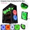 120mm 15 LED Ultra Silent Computer PC Case Cooling Fan 15 LEDs 12V with Rubber Quiet Connector 4Pin Fans Cooler(A) view 3