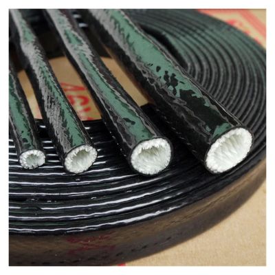 1Meter Thick White/Black/Blue 4-130mm High Temprature Silicone Rubber Fiberglass Sleeve Cable Wire Insulating Protection Tube(Black,75mm)