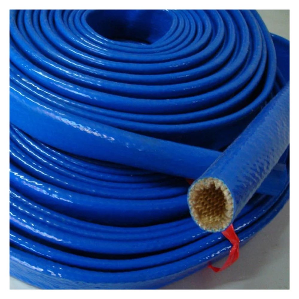 1Meter Thick White/Black/Blue 4-130mm High Temprature Silicone Rubber Fiberglass Sleeve Cable Wire Insulating Protection Tube(Blue,12mm)