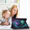 for All-New Amazon Kindle Fire HD 10 Tablet Case (13th Generation, 2023 Release) 10.1",with Auto Wake/Sleep PU Leather Multi-Angle Stand Smart Cases for Fire Tablet 10 2023,Blue Rose Flower -20 view 4