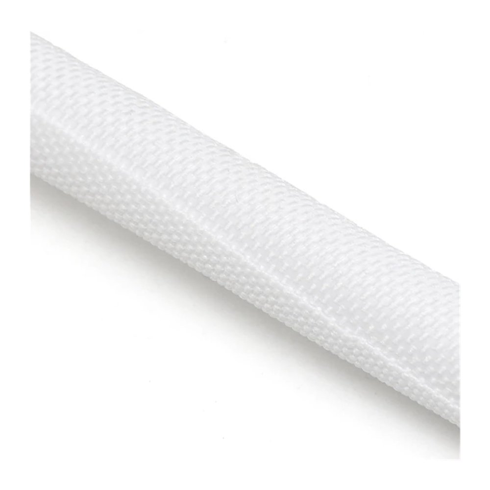 1/2/5m Self Closing PET Expandable Braided Sleeve Insulated Wrap Self Close Sleeved Cable Protecter Self-Closed Cable Organiser(White,16MM_5 Meters)