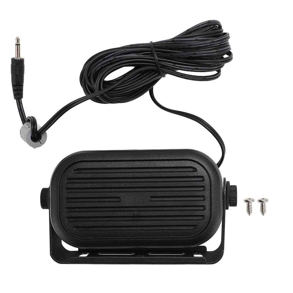 Diyeeni 3.5mm Car External Speaker, Clear Sound, Anti Impact Wear Compatible with Radios, 4.5m Cable Length, Easy Installation for Car CB Ham Radio Transceiver