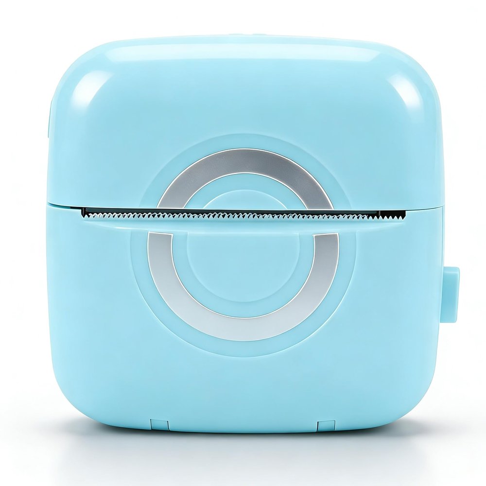 Zunate Mini Pocket Bluetooth Thermal Printer Inkless Portable Printer with App Compatibility for Android Receipt Photo Memo Travel Printing Blue