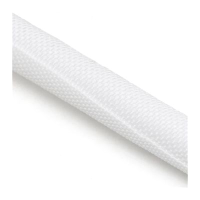 1/2/5m Self Closing PET Expandable Braided Sleeve Insulated Wrap Self Close Sleeved Cable Protecter Self-Closed Cable Organiser(White,16MM_1 Meter)