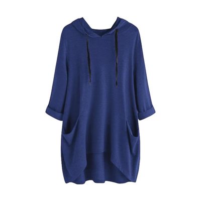 FMCHICO Graphic Hoodie Lightweight Hoodie For Women Long Sleeve Tops Casual Sweatshirts Oversized Pullover Shirts Loose Vintage Navy