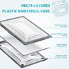 nincyee Hybird Case Compatible for MacBook Pro 13" 2022/2020/2018,Classic Business Honeycomb PC Hard Shell + TPU Cover with Foldable Kickstand view 3