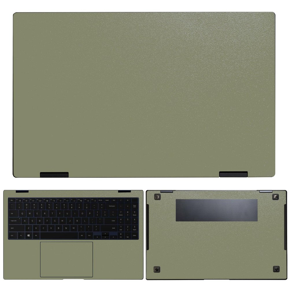 SopiGuard Sticker Skin for 2024 Samsung Galaxy Book4 Pro 360 16" Edge-to-Edge Vinyl Wrap Include Top, Keyboard, Bottom Panels (Rugged Combat Green)