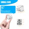4 Pack US Travel Plug Adapter, EU,AU,UK,CN,to USA(Type B),Grounded 3 Prong for USA Wall Plug,Wall Outlet Power Charger Converter view 2