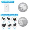 4 Pack US Travel Plug Adapter, EU,AU,UK,CN,to USA(Type B),Grounded 3 Prong for USA Wall Plug,Wall Outlet Power Charger Converter view 4