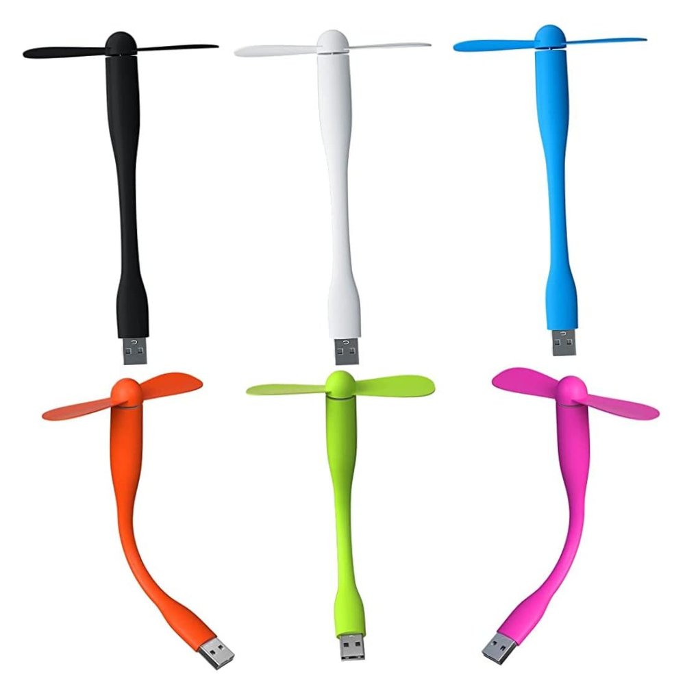 6 Pack Mini USB Fans,Portable Fan, Flexible Neck Cooling Fan, Quiet Travel Fan, Personal Portable Pocket Fan, Power Bank/Notebook/Laptop/Computer USB Desk Fan(Color) USB Desk Fan Fan USB USB Desk Fan
