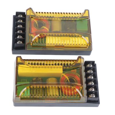 1 Pair 2 Way Car Audio Crossover, Car Electronic Audio Crossover Speaker Crossover Overcurrent Reasonable Line Universal for Vehicle