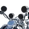 GoHawk Motorcycle Bluetooth Speakers | 4-Speaker Waterproof 4.1-Channel Amplifier Audio System w/ 4.25" Chrome Speakers | Handlebar-Mounted Music Stereo for Harley, Indian | FM Radio, USB/AUX view 1