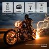 GoHawk Motorcycle Bluetooth Speakers | 4-Speaker Waterproof 4.1-Channel Amplifier Audio System w/ 4.25" Chrome Speakers | Handlebar-Mounted Music Stereo for Harley, Indian | FM Radio, USB/AUX view 4