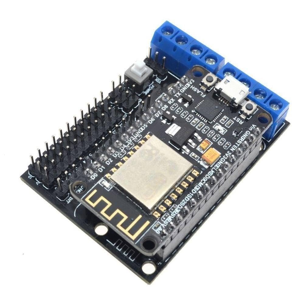 DirectNine Basics Node MCU Development Kit NodeMCU + Motor Shield ESP WiFi Esp8266 Esp-12e DIY rc Toy Remote Control Lua IoT Smart car Esp12e, WYC_DJFF_10523