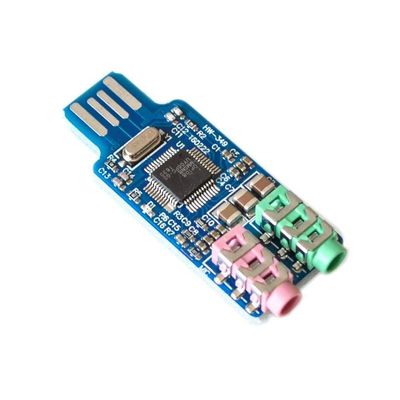 10PCS/LOT CM108 USB Drive Free Sound Card Laptop Computer External Sound Card Module - L059 hot