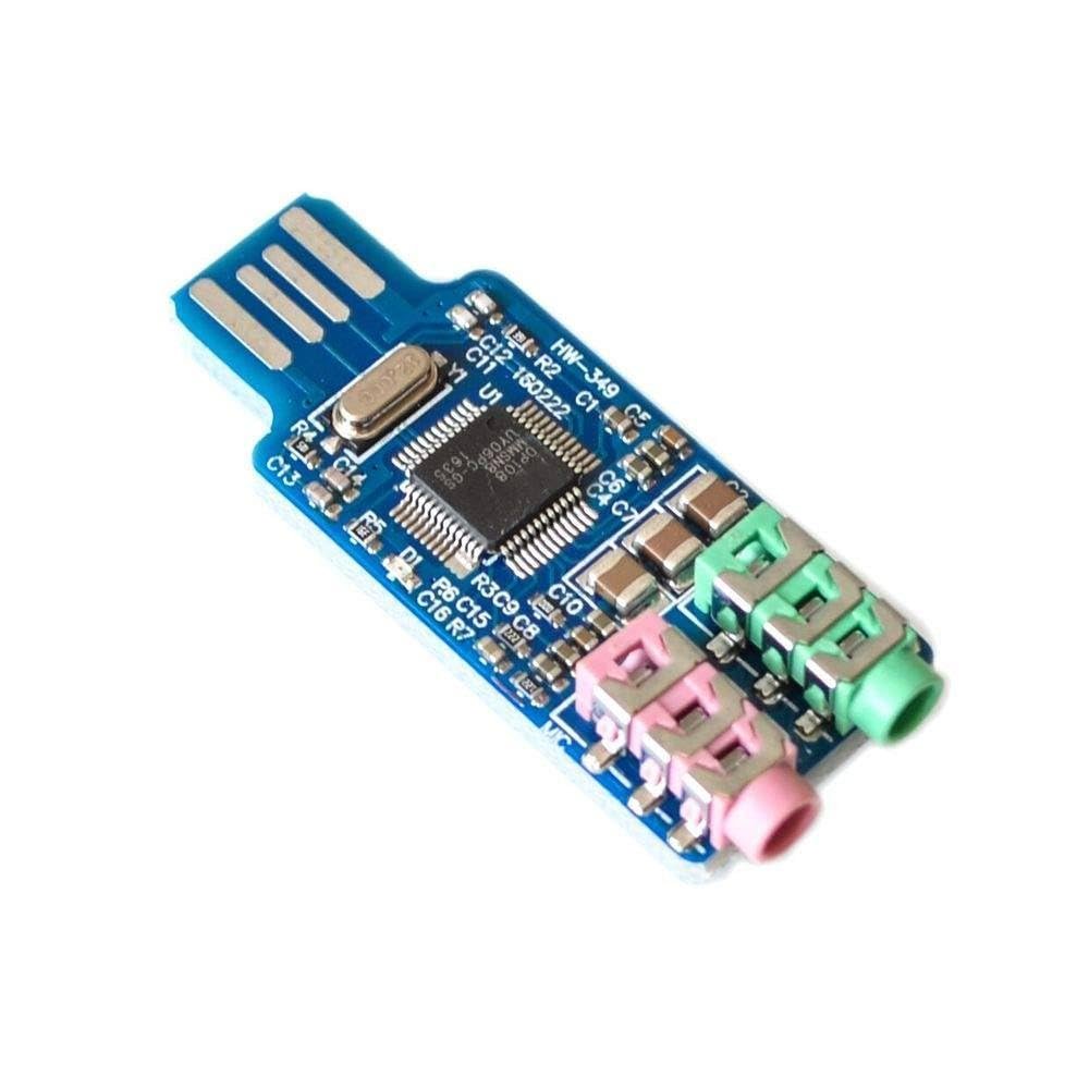 10PCS/LOT CM108 USB Drive Free Sound Card Laptop Computer External Sound Card Module - L059 hot