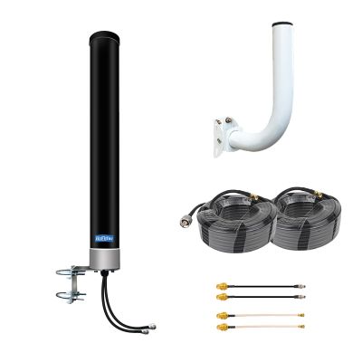 5G 4G LTE MIMO External Antenna Kit for T-Mobile Verizon AT&T 2x2 Gateway Home Internet Cellular Modem Router Mobile WiFi Hotspot MiFi Device with 32ft SMA Cable TS9 IPEX Adaptor