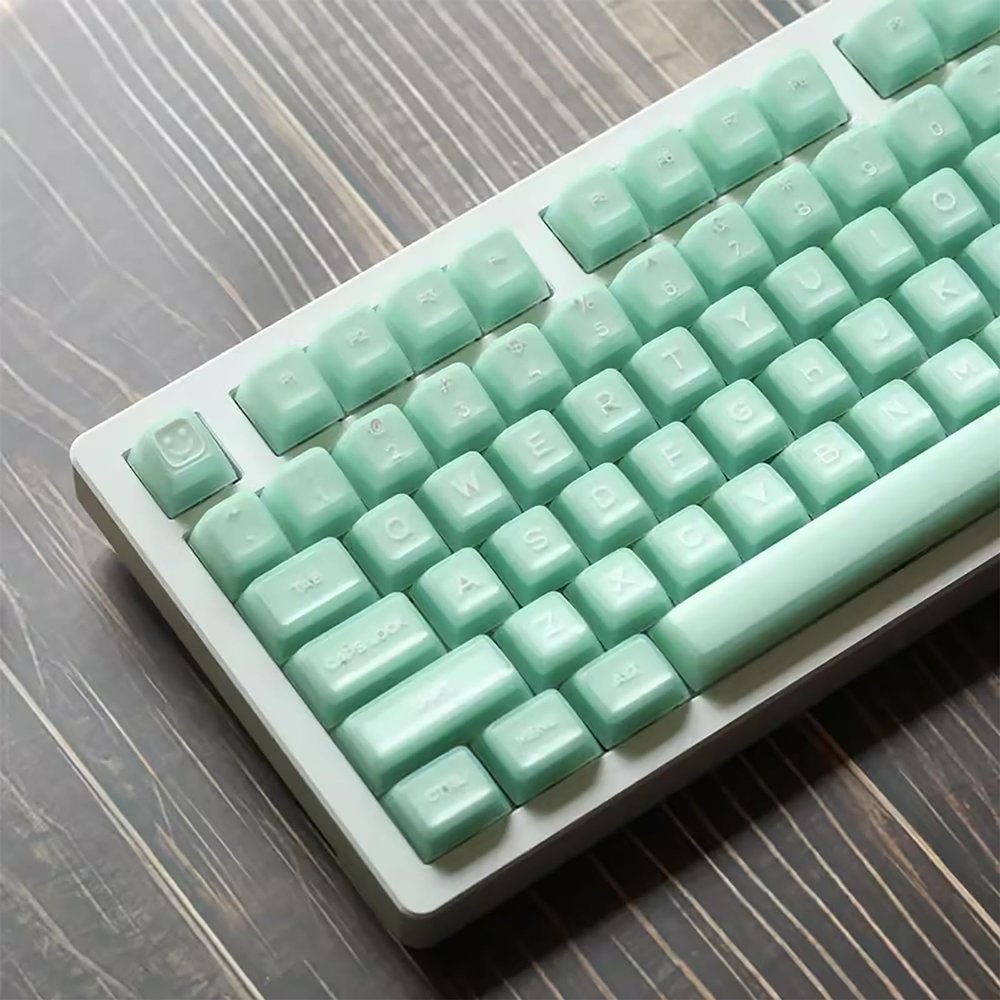142 Keys Doubleshot SA Keycaps Translucent Keycaps Set Fit for 61/64/87/104/108 Cherry Mx Switches ISO ANSI Mechanical Keyboard