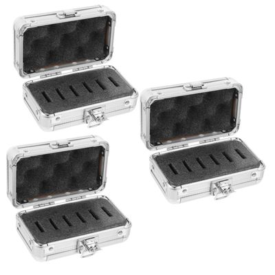 Hemobllo 3pcs Box Telescope Filter Storage Aluminum Alloy Case Foam Filter Holder Small Aluminum Travel Case