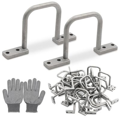 Aothotop 50 Pcs Cable Management D Ring - 2 Inch D Ring Aluminum Cable Distribution Ring for Sorting Out Electric Cables - Sliver