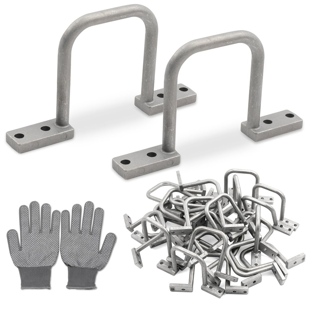 Aothotop 50 Pcs Cable Management D Ring - 2 Inch D Ring Aluminum Cable Distribution Ring for Sorting Out Electric Cables - Sliver