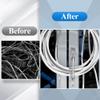 Aothotop 50 Pcs Cable Management D Ring - 2 Inch D Ring Aluminum Cable Distribution Ring for Sorting Out Electric Cables - Sliver view 4