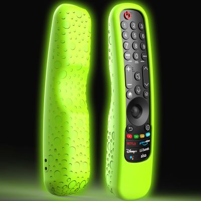 Case Cover for LG Magic Remote 2021-2024, Silicone Skin Sleeve for LG Smart TV Remote Control MR24GN MR23GA MR22GA AN-MR21GA Glow in The Dark Green