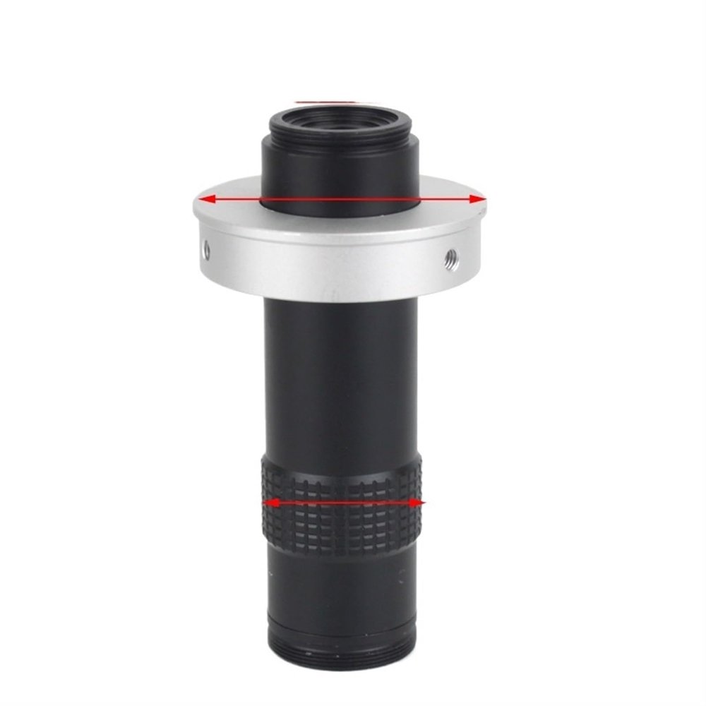 LIUZHENZHEN 130X Adjustable Magnification C Mount Zoom Lens for HDMI VGA USB Industrial Video Microscope Camera for Phone PCB Repair Solder(130X 50mm)