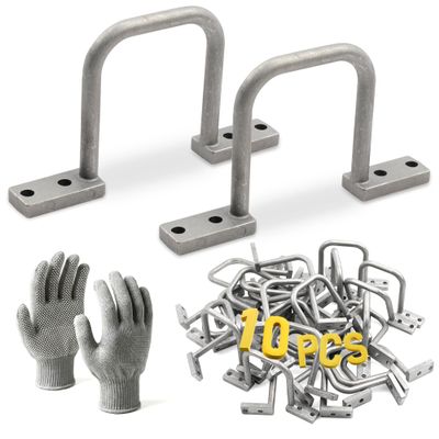 Aothotop 2" Aluminum Cable Management D Ring 10 Pack Cable Organizer Silver